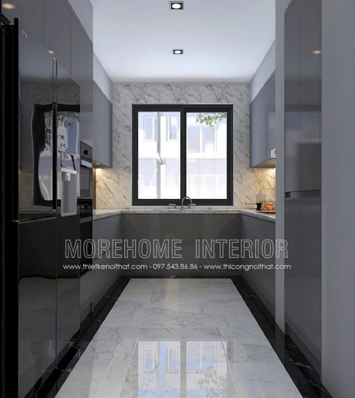 Kiến trúc sư không nên thiết kế phòng bếp quá lớn, sử dụng máy hút mùi có thể giúp lọc sạch không khí. Ngoài ra, bố trí cửa sổ lớn cũng là một yếu tố quan trọng để tạo ra một nguồn sinh khí tốt.