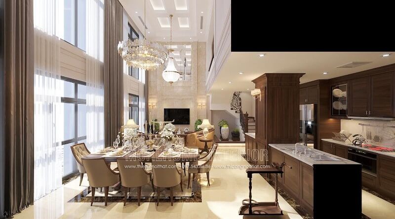 Biến không gian nội thất phòng ăn của bạn thành một cảnh trang trọng với bộ bàn ăn 8 ghế gỗ óc chó cao cấp này.